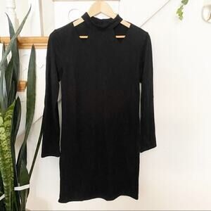 Lanston black cutout detailing mini dress sz S NWT